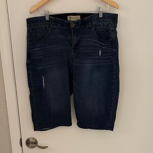 Democracy Navy Denim Shorts